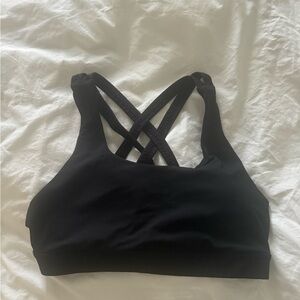 Black Strappy Sports Bra